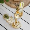 Comfortabele Dames Slip-on Sandalen met Ronde Neus en Strik - Grote Maat, Platte Zool, Enkele Band voor Buitengebruik