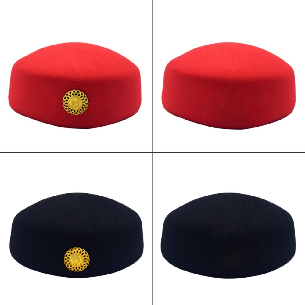 Formal Beret Airline Stewardess Hat Pillbox Hat Marching Band Hat Air Hostesses Caps  Themed Party