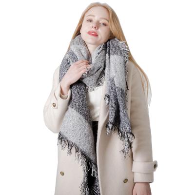 Écharpe longue épaisse et chaude en jacquard pashmina pour femme, style européen et américain, mode automne-hiver