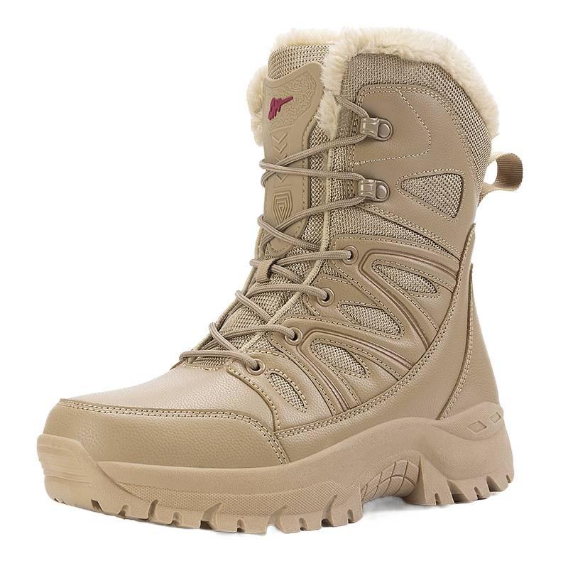 Winter velvet thickened cold-proof and warm cotton shoes men's outdoor off-road non-slip wear-resistant mountaineering boots comfortable snow boots