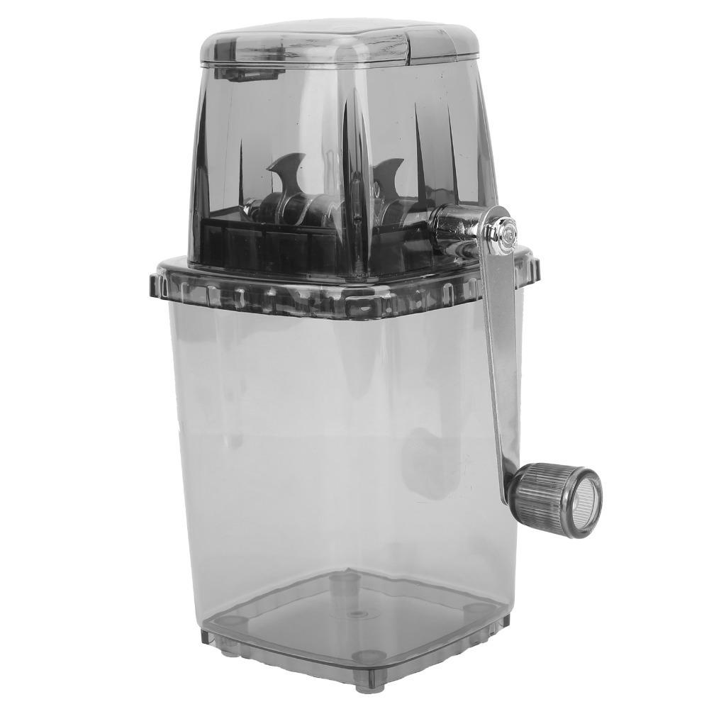 Portable Hand Crank Ice Crusher Compact Ice Cube Chopper Manual Ice Crusher Slush Drinks Making 23.5*12*12cm