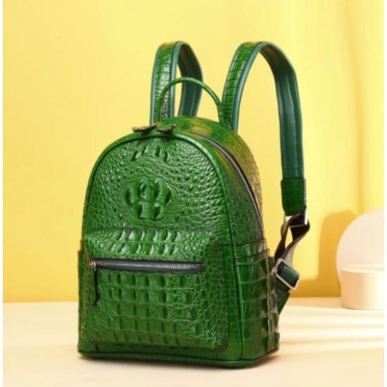 

Женский рюкзак из натуральной кожи крокодила, большая вместимость, женская школьная сумка, дорожная сумка