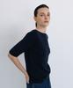 Beullaengkeulumumeon Boat Neck Half Knit_Navy