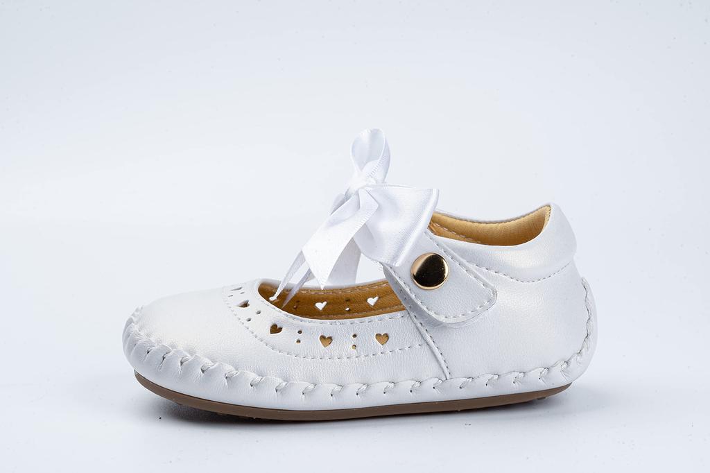 KARUBI Baby Erste Schuhe für jeden Tag Made in Größe Schuhe, Mädchen, Tragen, Handgefertigt, Taiwan, Weiß, 14.5cm
