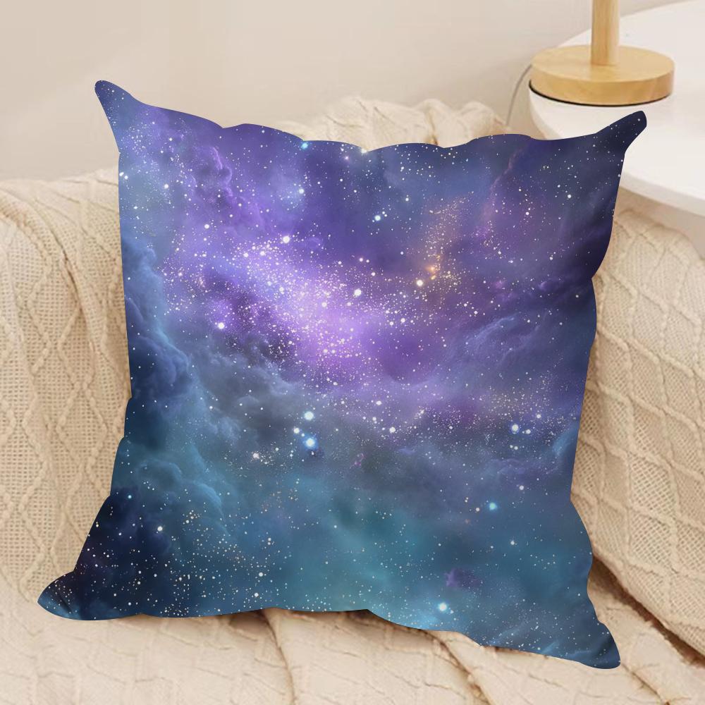 Starry Sky Cushion Cover Soft Plush Fabric DoubleSided Printed Cushion Covers for All Seasons Modern HomeDecor Gift