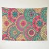 Casual Warm Daily Polychrome M-Mandala Flower Tapestry Washable Soft Tapestry Wall Hanging Decor for Living Home Room Bedroom