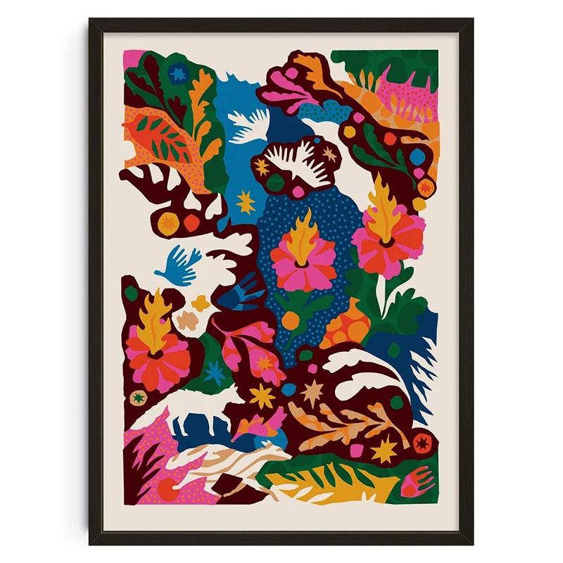 Plakaty Klasyczne Vintage Retro Abstrakcyjny Druk na Płótnie Sztuka Ściany z Połowy Wieku Obraz na Płótnie do Salonu Sypialni Dekoracja Domu