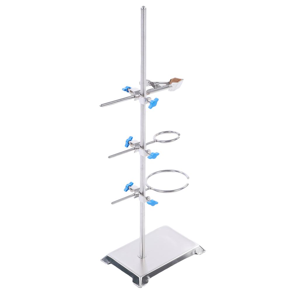 Laboratory Stand Set Stainless Steel Lab Support Stand Set with Flask Clamp and Burette Clamp