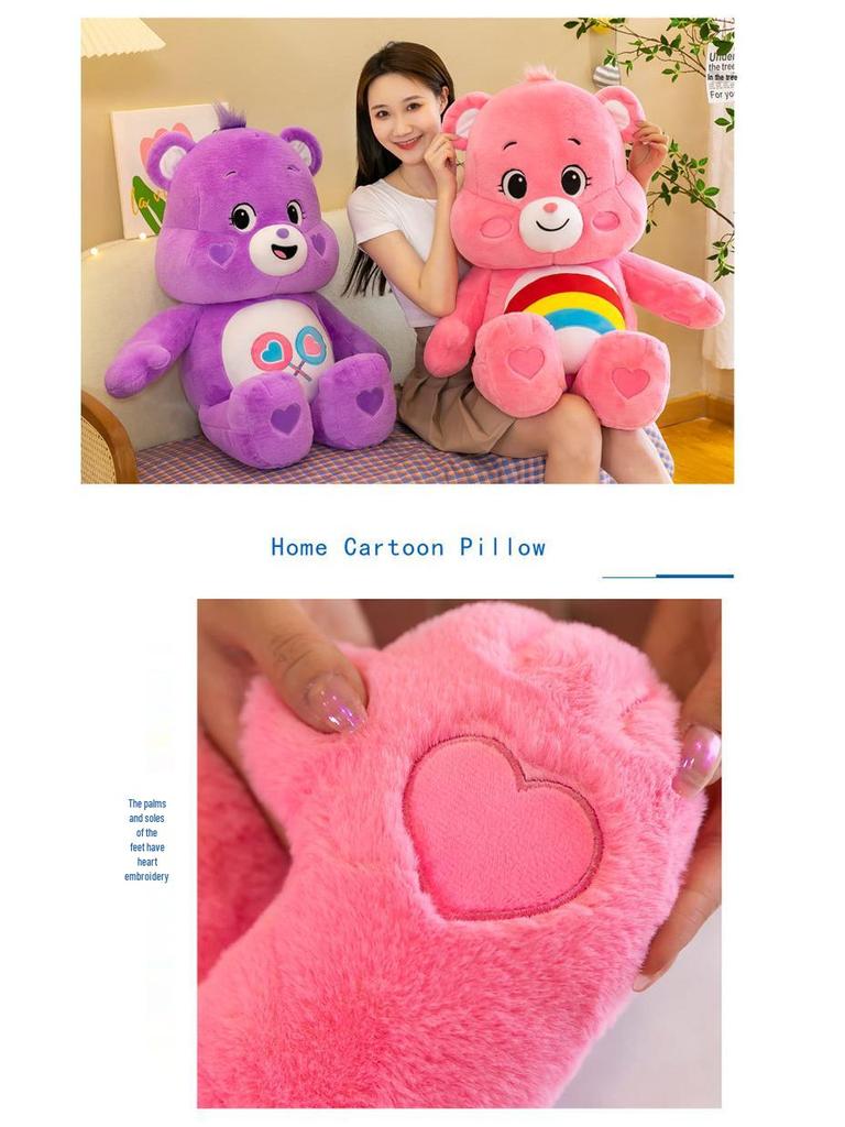 Creative Rainbow & Angry Bear Plush Toy - Cartoon Doll, Perfect Children's Birthday Gift
