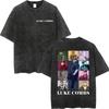 Vintage Washed Luke Combs Tour  Print Tshirt Men Women Summer Casual Fashion Tshirts High Quality Cotton Oversized T Shirt