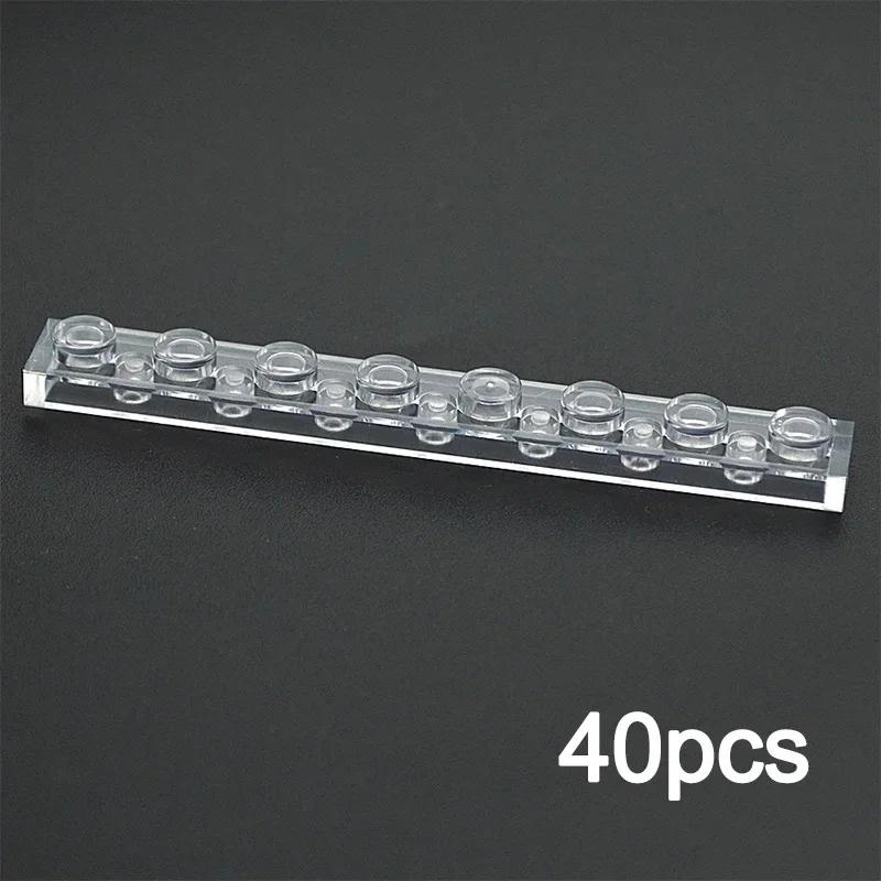 MOC Transparent Bulk Bricks 1x1 2x4 1x4 Clear Building Block Wall Panels and Baseplates