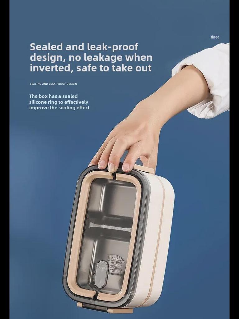 Doppelschichtige isolierte Lunchbox aus Edelstahl 304 für Büroangestellte und Studenten