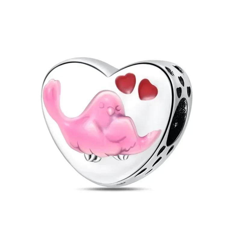 copper Heart Shaped Warm Family Love Mother Pendant Baby Feet Pacifier Charm Bead Charms Bead Charms Compatible With Bracelets Jewellery Gift