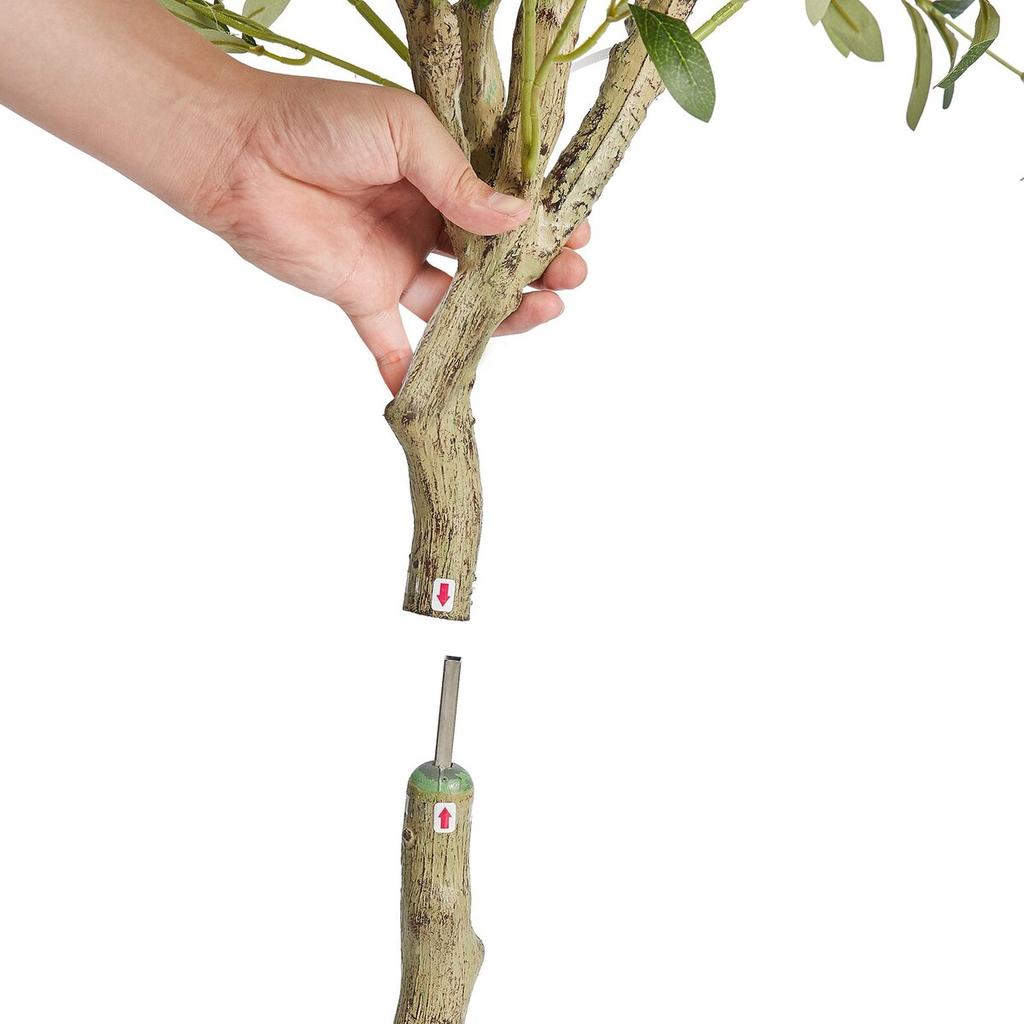 Artificial Olive Tree, 1.5 m Tall Faux Plant, Secure PE Material & Anti-Tip Tilt Protection Low-Maintenance Plant, Lifelike Green Fake Potted Tree for
