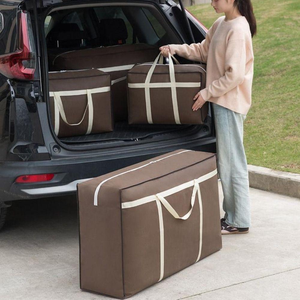 With Handle Quilt Storage Bag Large Capacity Moving Luggage Bag Premium Clothes Storage Bins  Home