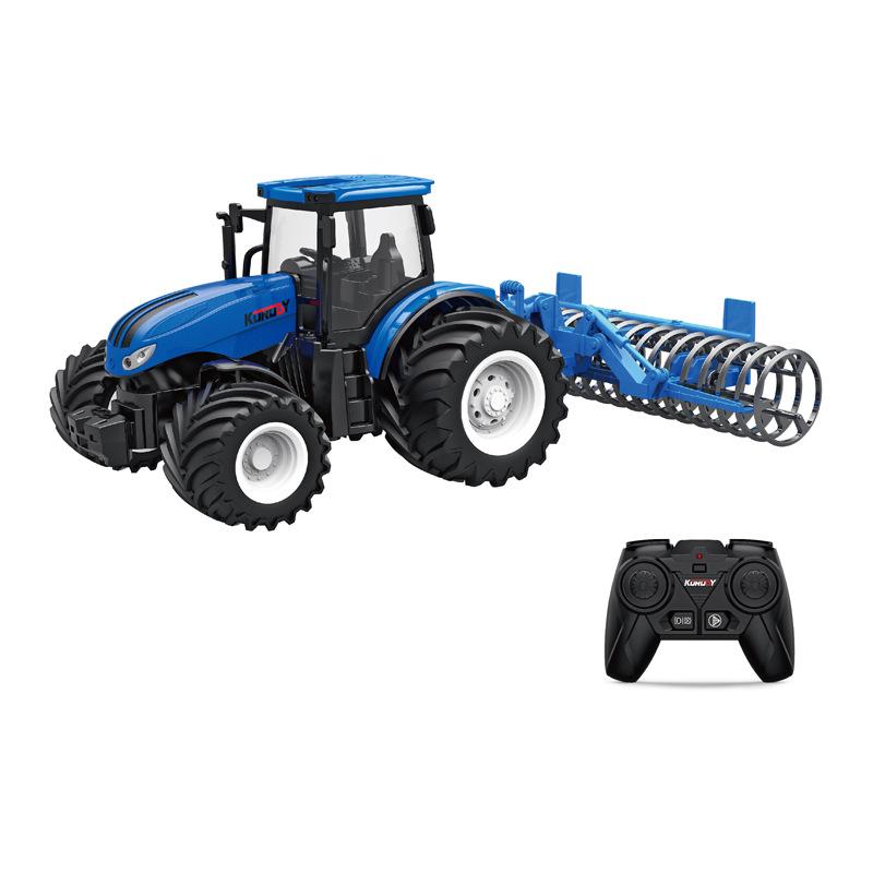 Alloy Remote Control Farmer Tractor Simulation Engineering Vehicle Electric Toy Farm Transport Vehicle 2.4G Remote Contro Vehicl