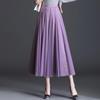 Korean High-Waist Mid-Length Tulle A-Line Skirt - Spring/Summer Pleated Mesh Design