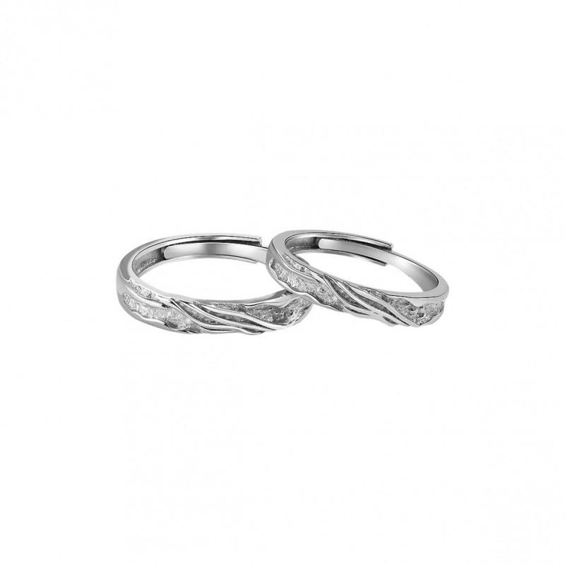 Minimalist Adjustable Couple Rings Men Women Geometric Design Fashion Daily Wear Jewelry