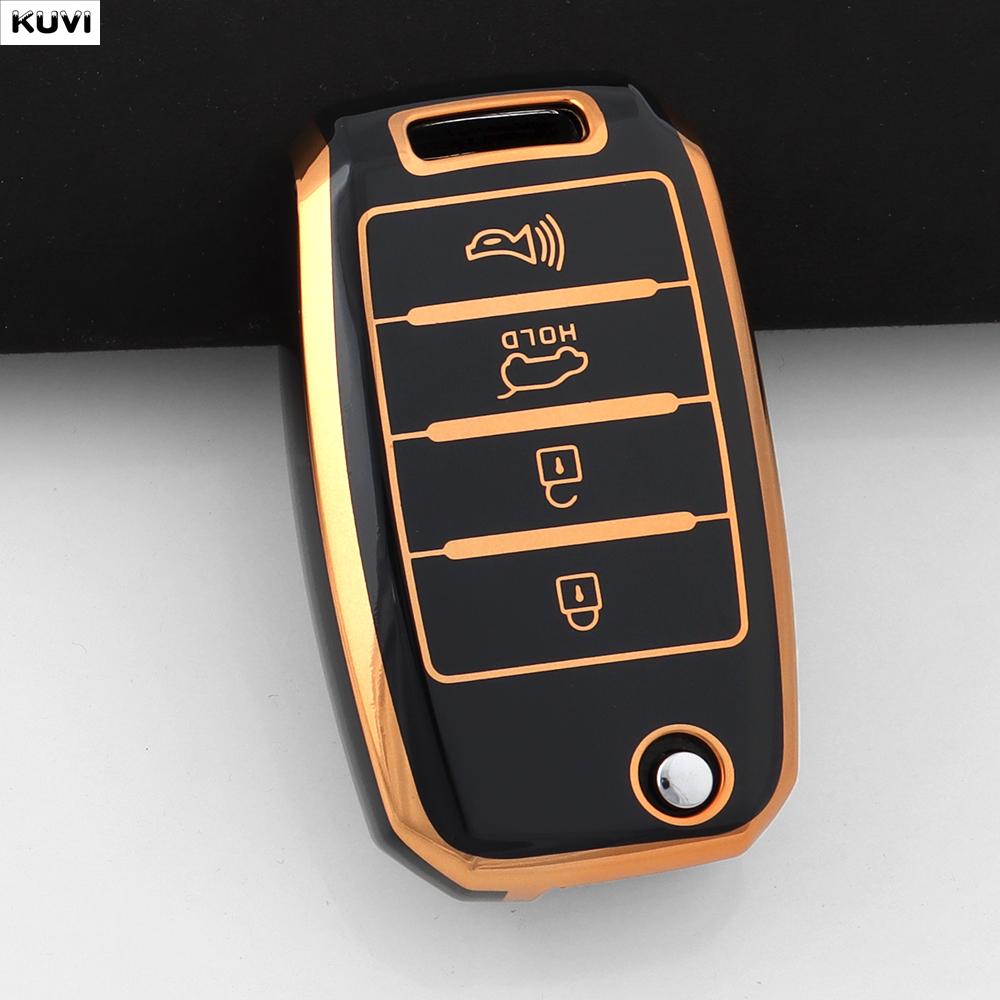 3 4 Buttons Tpu Car Flip Key Case Cover Shell For Kia Rio 3 Ceed Cerato K2 K3 K4 Sportage Picanto Optima Sorento Forte Stinger