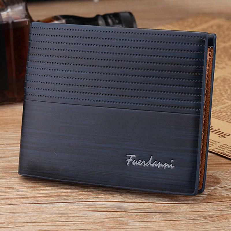 Fashion PU Leather Wallets Slim Business Male Pocket Credit Card Holder Purse Wallet