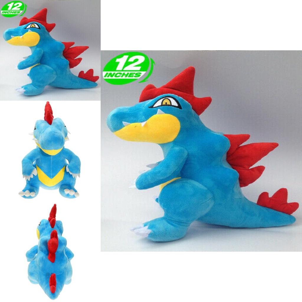 Adorable 12" Pokemon Feraligatr Plush Toy Soft Stuffed Doll Perfect For Kids' Gifts