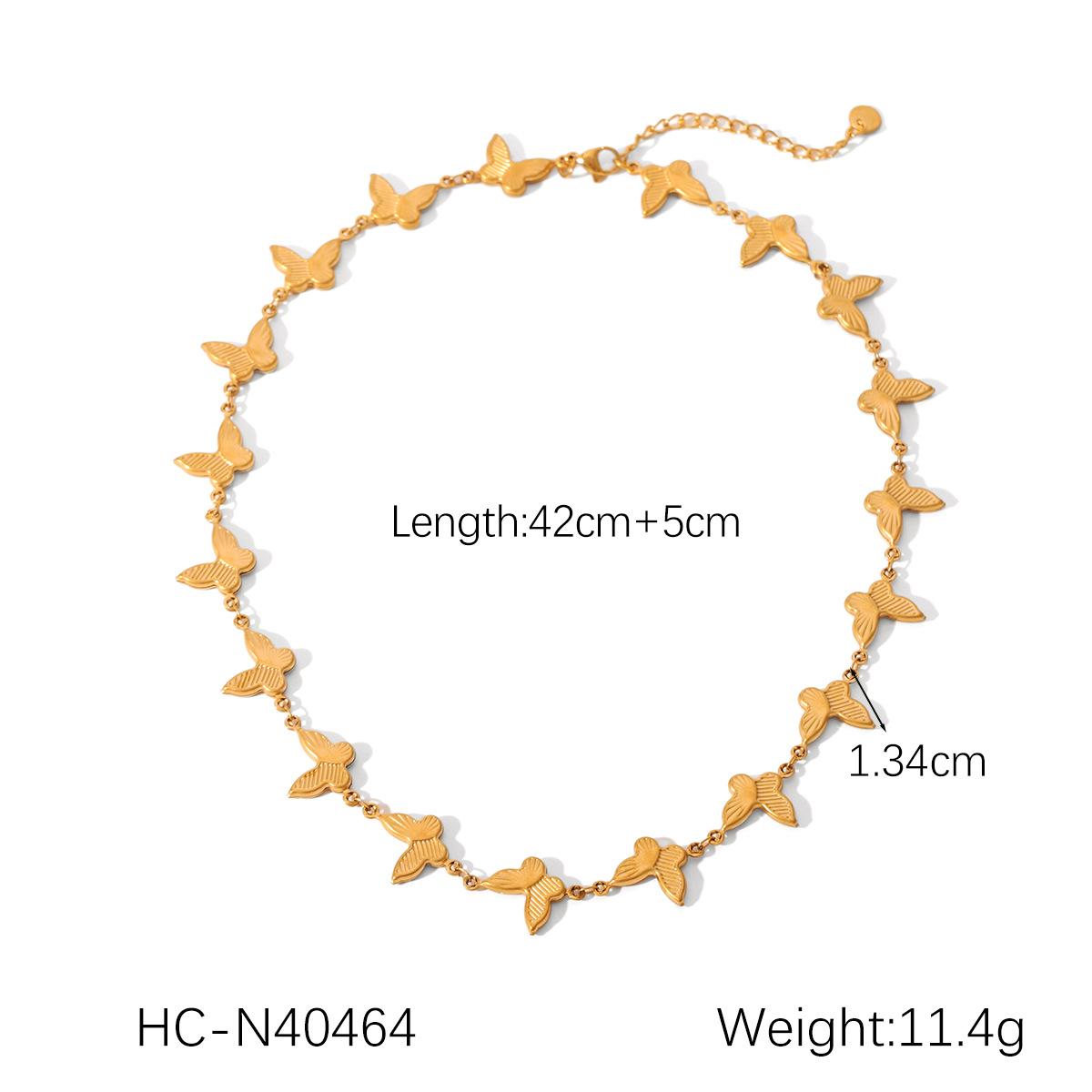 Classic Handmade Five Point Star Necklace Gold Bead Collarbone Chain Titanium Steel Fade Resistant Necklace