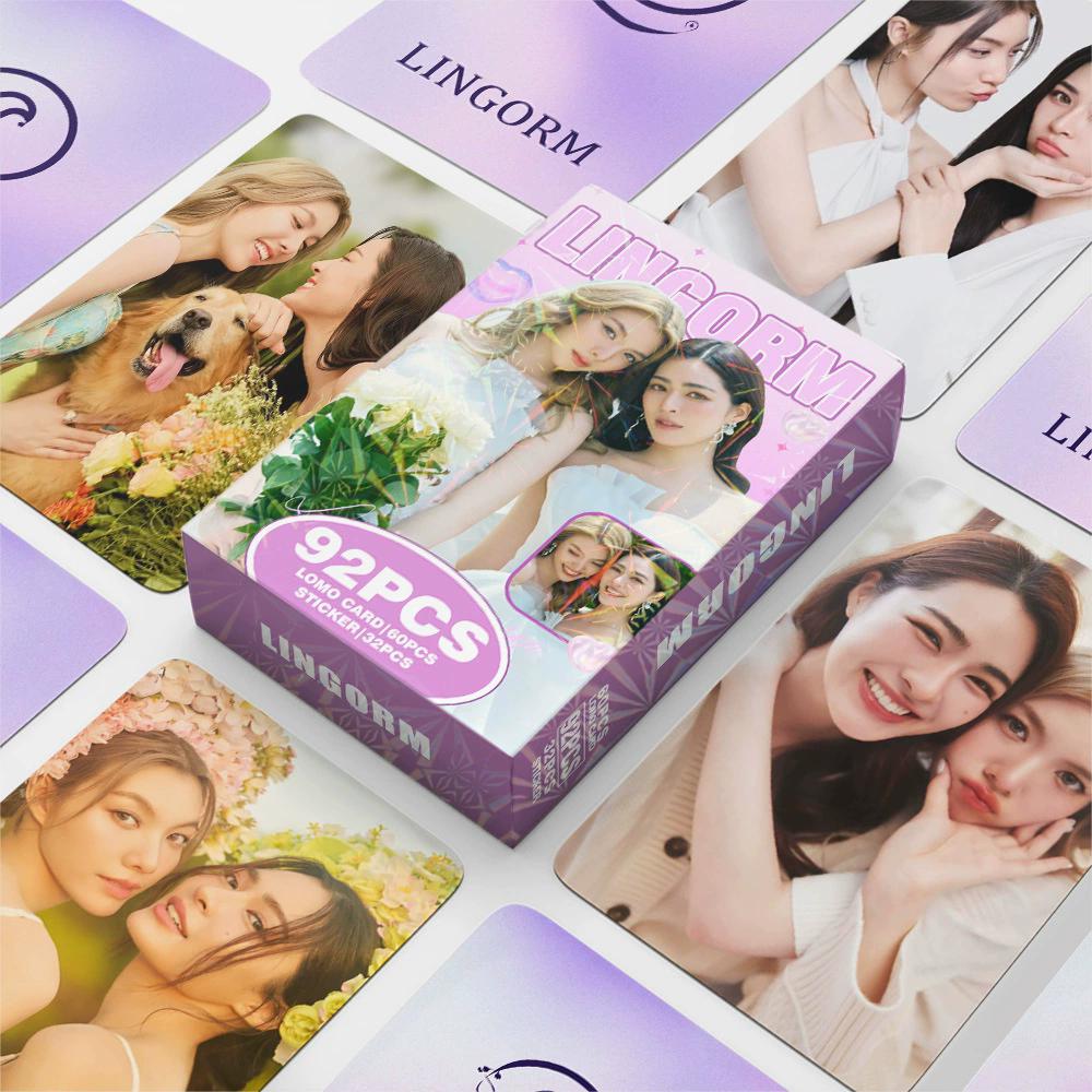 92 & 124 Pcs Thai Drama The Secret of Us LingOrm Laser Lomo Card  Ling&Orm Characters HD Photocard with Stickers