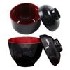 Japanese Style ABS Lidded Soup Bowl Feature Elegant Design Durable Materials for Family Use and Outdoor Activity