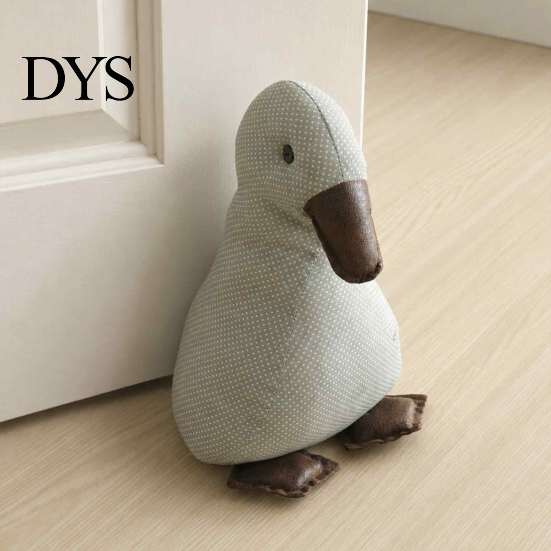 Decorative Door Wedge Fabric Duck Stopper, Non-slip Weighted Interior Holder Stop, Anti-collision Home Office Floor Stopper Bathroom Stop