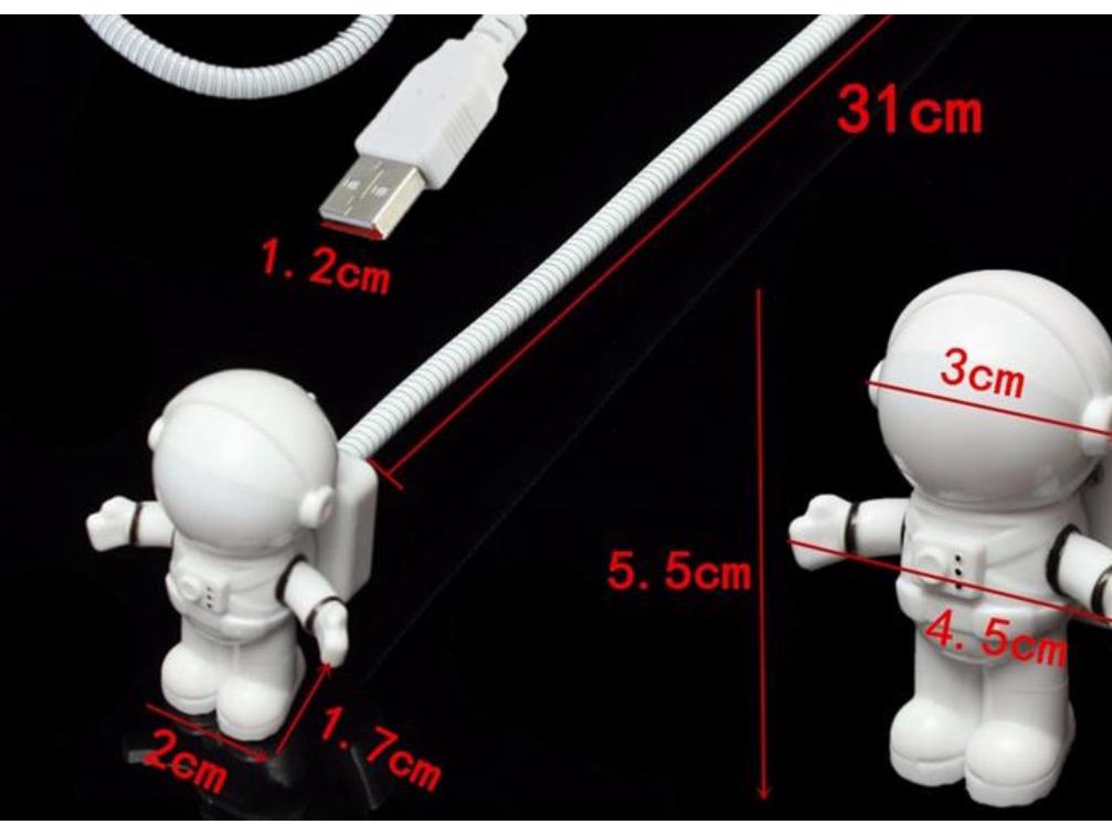 LED Astronaut USB Nachtlicht - Kreative Schreibtischlampe & Leselicht