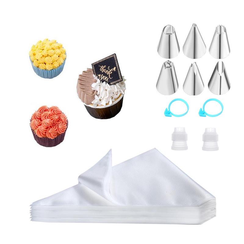 Nordic Disposable Piping Bags & Tips Set for Cake Decorating