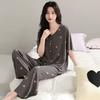 [Cool Feeling] Tencel Lyocell Pajamas Women's 1011 New Summer High-end Short-sleeved Trousers Loungewear