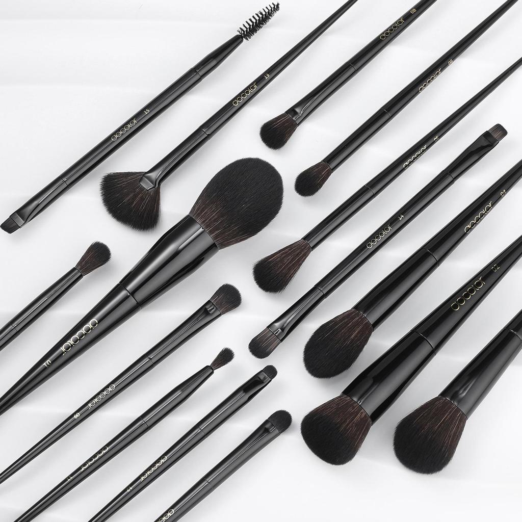Docolor Professional Makeup Brushes Set Cosmetic Brushes Premium Synthetic Powder Kabuki Foundation EyeShadow Eyeliner Eyebrow MakeUp Brush Kit