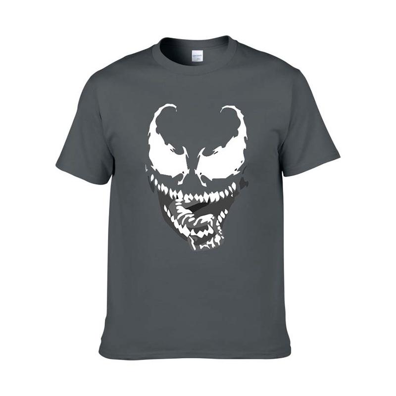 Cotton Blend Comic Movie Venom Print T-shirt For Men And Women**