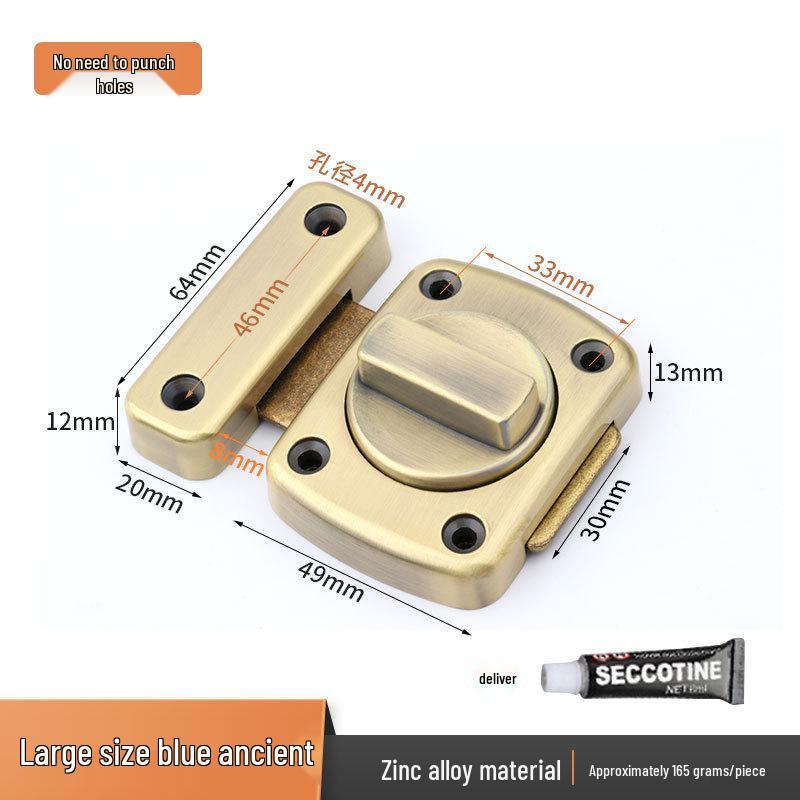 Zinc Alloy Anti-theft Sliding Door Lock with Rotating Bolt