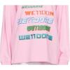 WE11DONE Rare Market Logo Print Color Block Dopamine Letter Rainbow Round Neck Sweatshirt Unisex Sweatshirt Pink WD-TT1-22-848-U-LP
