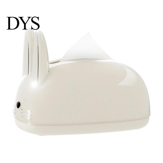 Decorative Facial Tissue Dispenser Cute Rabbit Shape Box, Plastic Dispenser, Bunny Box Holder Cream Style Napkin Case for Living Room And Bedroom