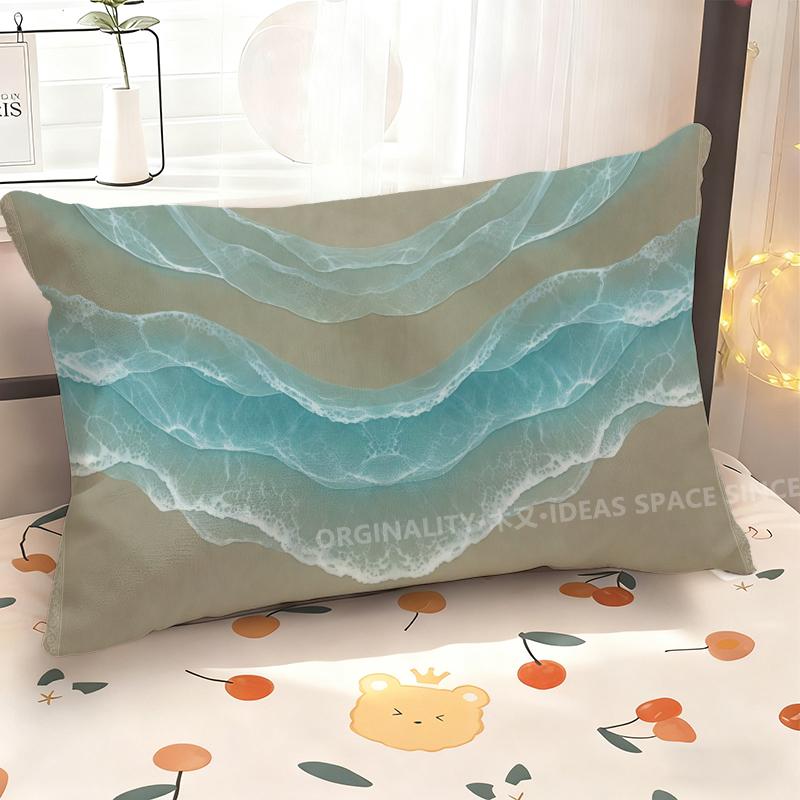 Wave Pattern Rectangle Pillowcase Suitable For Sofa Bedroom Car Pillow Cover Cushion Rectangular Back Cushion