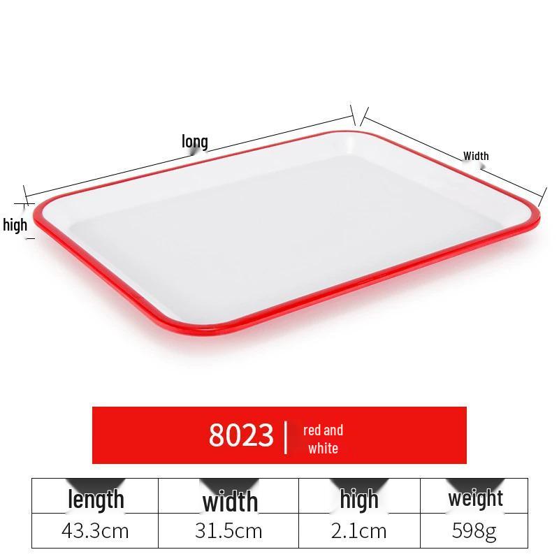 Melamine Rectangular Serving Tray for Cups, Bread, and Cake