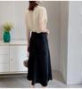 Elegant Retro Satin Acetate Umbrella Skirt for Women