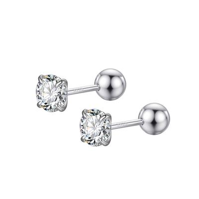 Screw Screwed Ear Pierced Ear Bone Bone Nails To Sleep Free Ear Sticks Small Earrings, Earrings 925 Silver Vermiculite Earrings Female