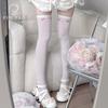 Japanese Pure Desire Two-Dimensional Sweetheart Kaomoji Cute Print Subculture Knee Socks Classic Stockings White Stockings Jk