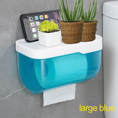 Badezimmer Aufbewahrungsregal mit Taschentuchbox Toilettenpapierbox Spenderbox Regal Papieraufbewahrungsbox