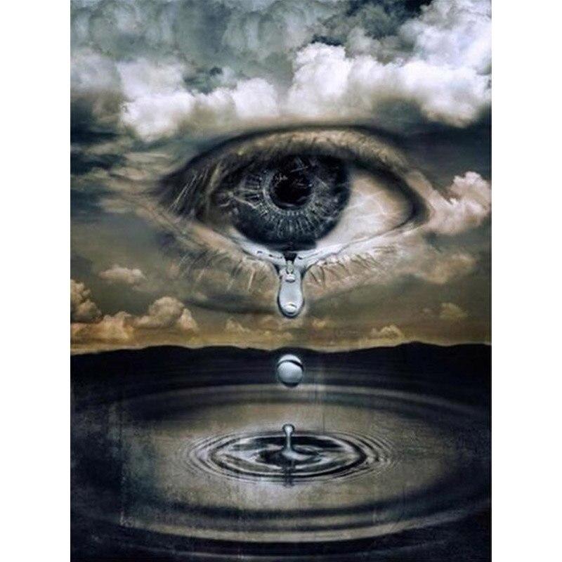 

Новый 5D DIY алмазная живопись абстрактные глаза Алмазная вышивка пейзаж вышивка крестом полная круглая дрель домашний декор ручной подарок Full Round 15x20CM