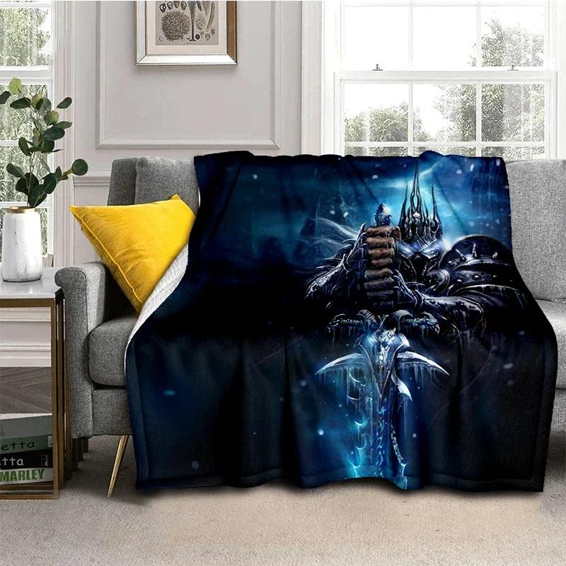3D World Warcraft Super Burning Beauty Printed Blanket Creativity Super Soft Flannel Is Suitable For Sofa Or Bed Yoga Blanket