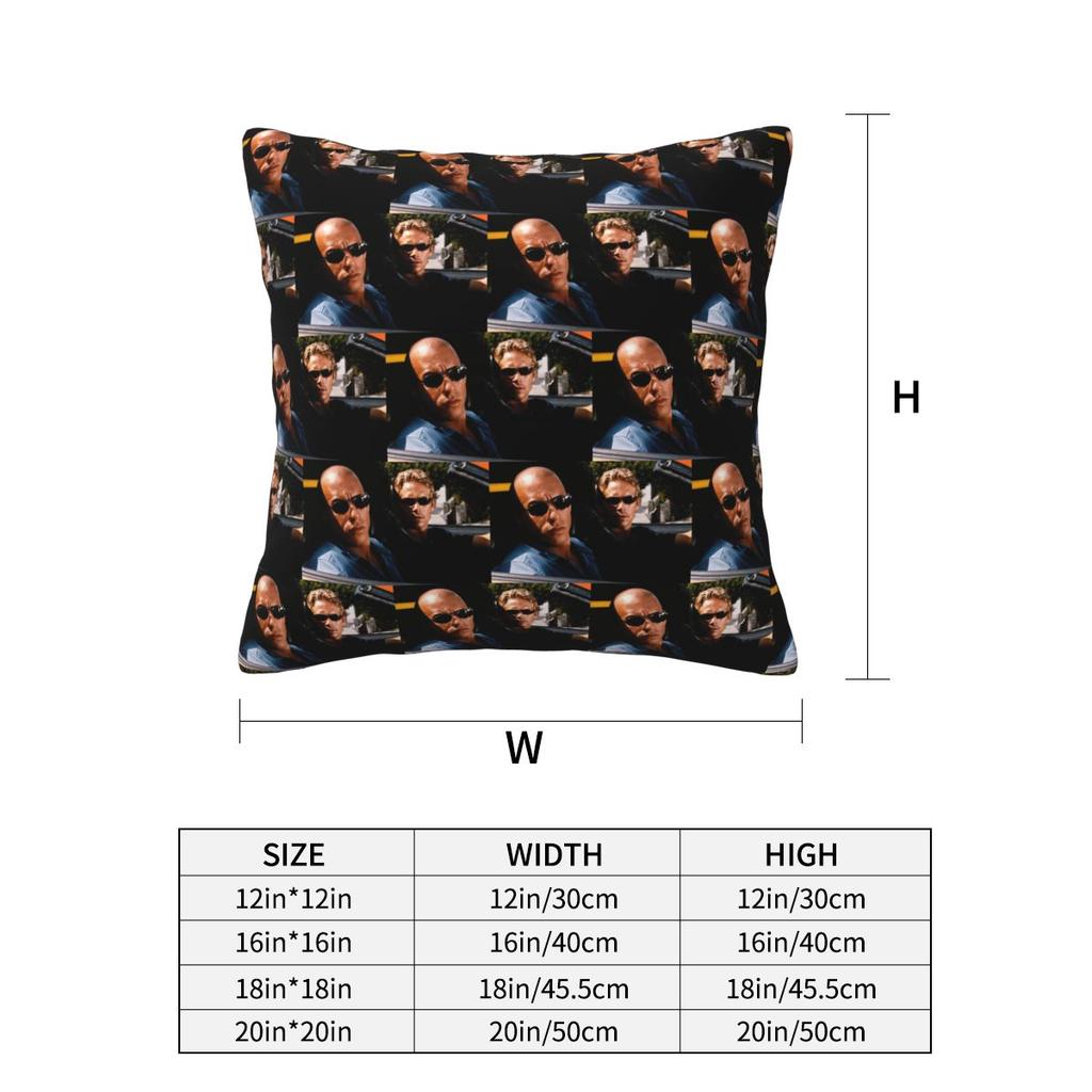 The Fast And The Furious Classic Square Pillowcase Pillow Cover Cushion Zip Decorative Comfort Throw Pillow for Home Car