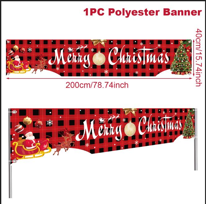 Christmas Outdoor Banner Merry Christmas Decorations For Home 2025 Outdoor Decor Xmas Navidad Noel Natal Happy New Year 2026