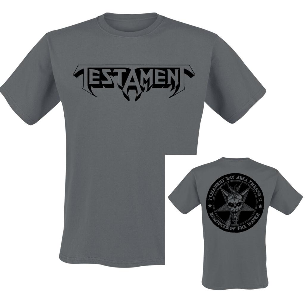 Bay Area Thrash Blackout Testament Maglietta Band 100% Cotone T-shirt Grafica Uomo Donna Estate Streetwear Top