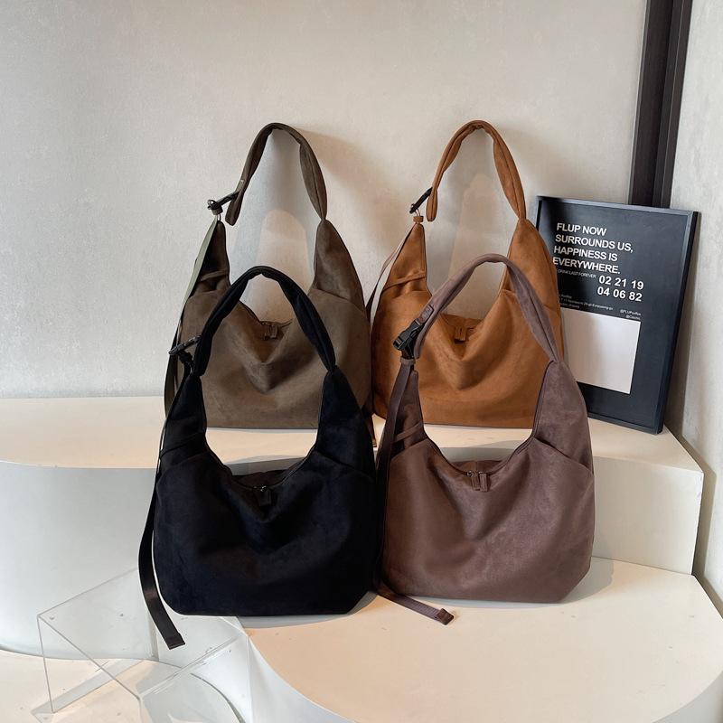 Vintage Large Capacity Women's Tote Bag - Autumn/Winter Minimalist Handbag, Versatile High-End Korean Shoulder Bag