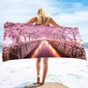 Pink Cherry Blossoms Sand Free Beach Towel Oversized Absorbent Bath Towel Large Hand Towels for Swimming Bathroom Spa Pool